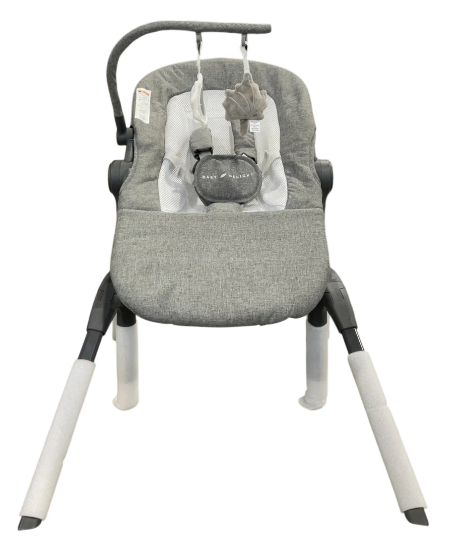 Baby Delight Bloom Soothing Adjustable Lounger, Charcoal Tweed - Image 2