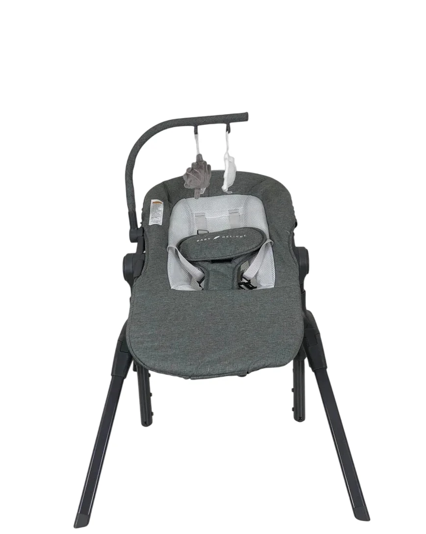 Baby Delight Bloom Soothing Adjustable Lounger, Charcoal Tweed - Image 4