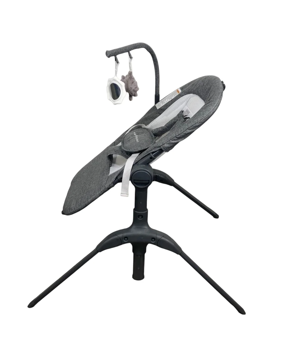 Baby Delight Bloom Soothing Adjustable Lounger, Charcoal Tweed - Image 2