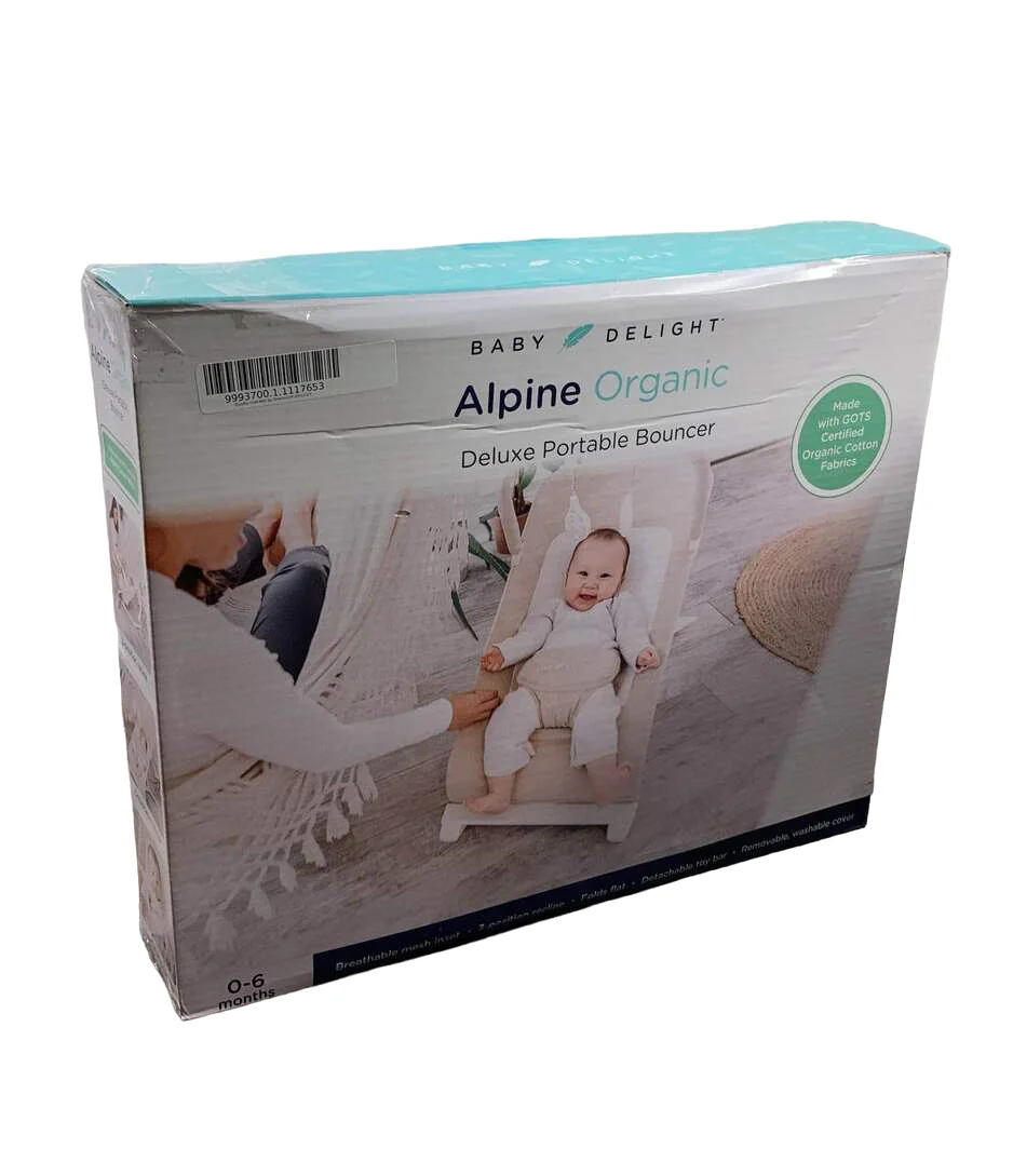 Baby Delight Alpine Deluxe Portable Bouncer, Organic Oat - Image 5