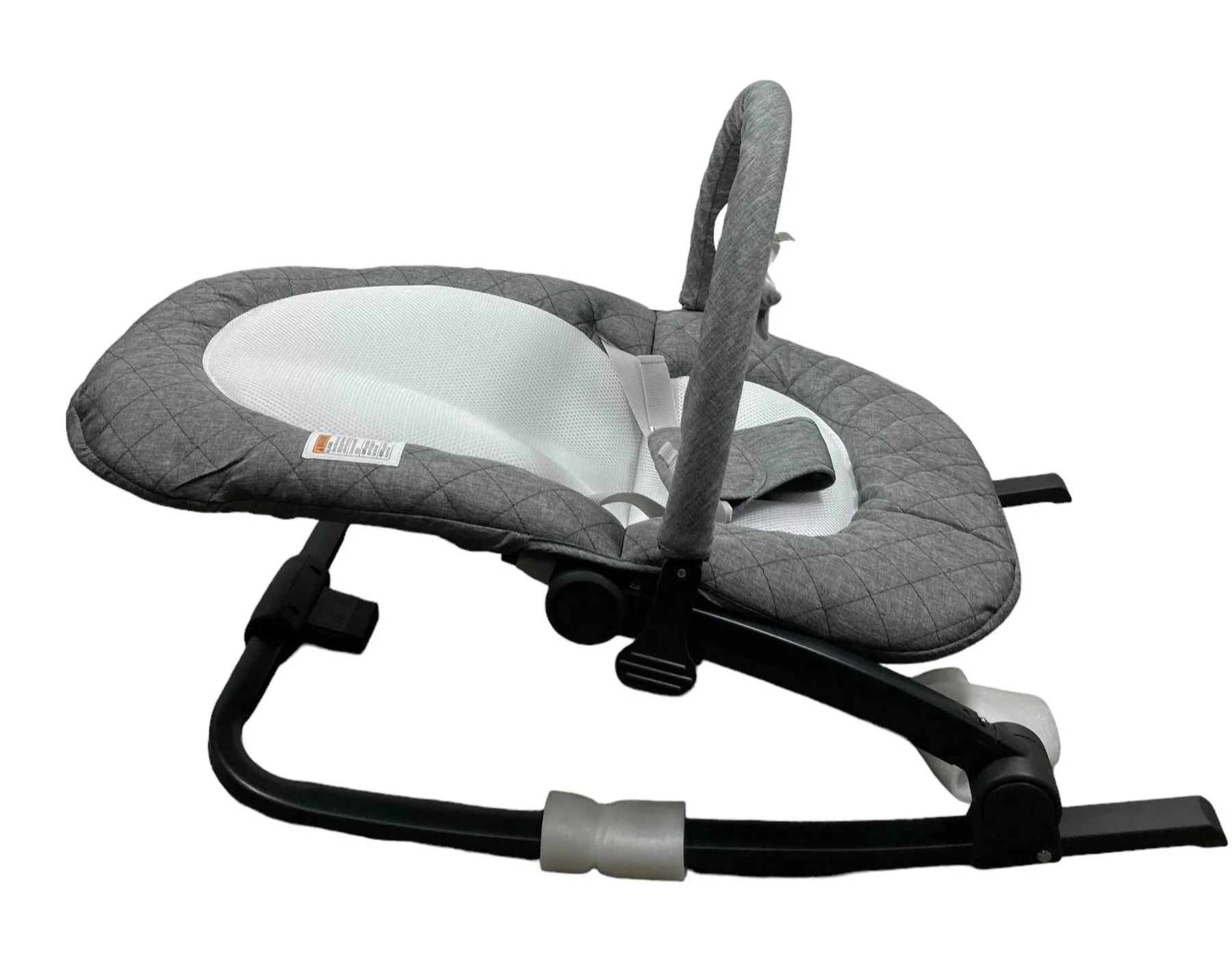 Baby Delight Go with Me Aura Deluxe Portable Rocker & Bouncer, Quilted Charcoal Tweed - Image 3