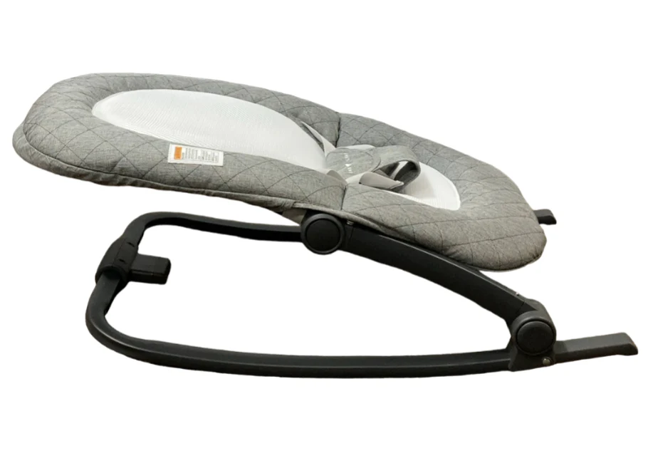 Baby Delight Go With Me Aura Deluxe Portable Rocker & Bouncer, Quilted Charcoal Tweed - Image 2
