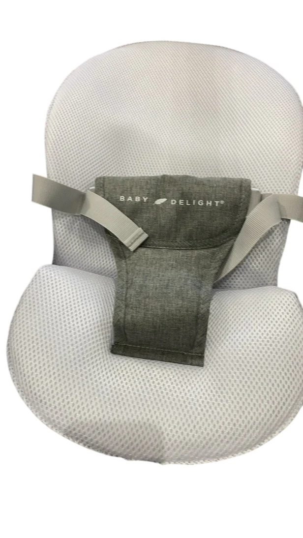 Baby Delight Go With Me Aura Deluxe Portable Rocker & Bouncer, Quilted Charcoal Tweed - Image 4