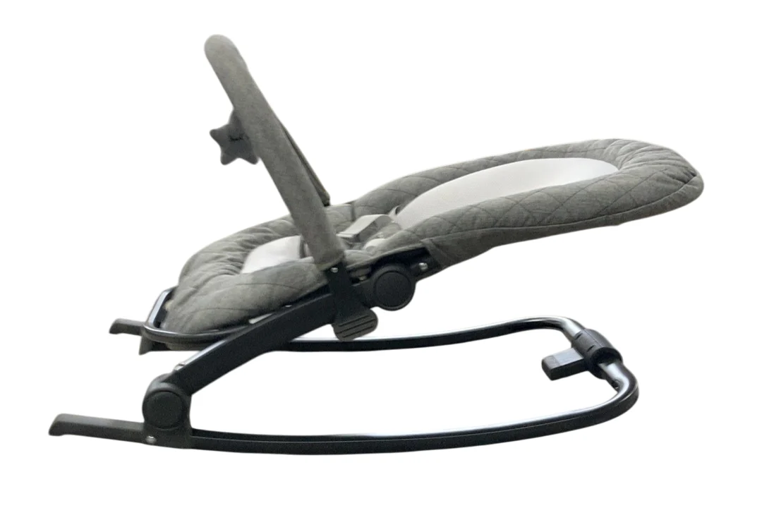 Baby Delight Go With Me Aura Deluxe Portable Rocker & Bouncer, Quilted Charcoal Tweed - Image 3