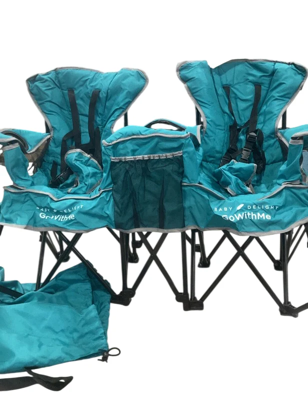 Baby Delight Go with Me Duo Deluxe Portable Double Chair, Teal - Image 2