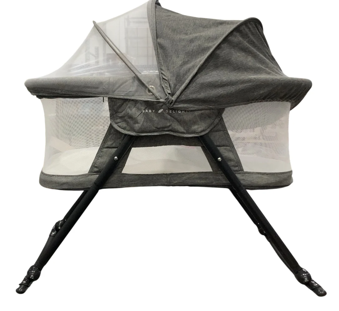Baby Delight Go With Me Slumber Deluxe Portable Rocking Bassinet, Charcoal Tweed - Image 2