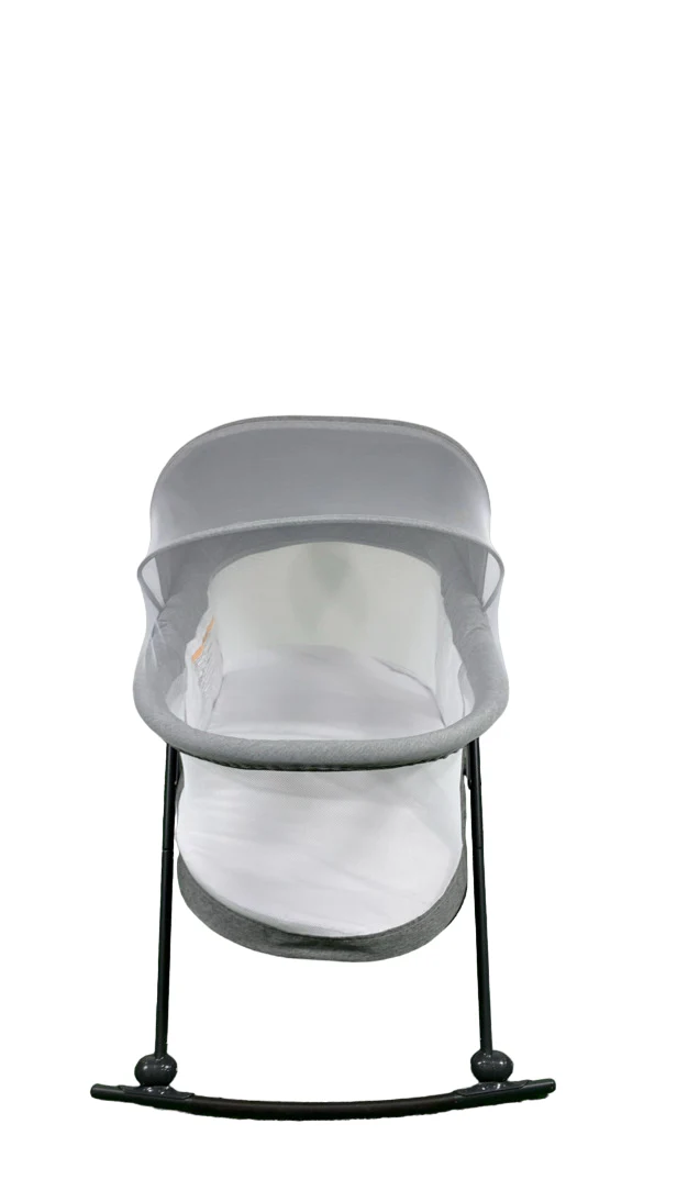 Baby Delight Go With Me Slumber Deluxe Portable Rocking Bassinet, Charcoal Tweed - Image 2