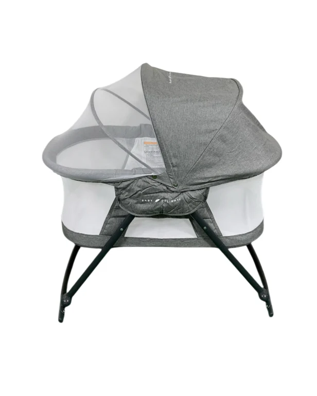 Baby Delight Go With Me Slumber Deluxe Portable Rocking Bassinet, Charcoal Tweed - Image 2