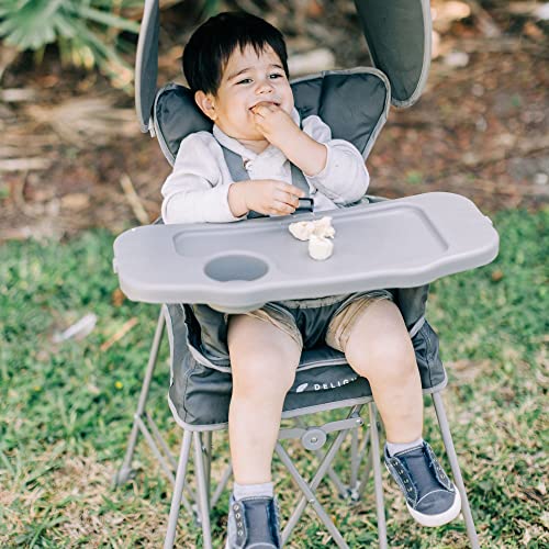 Baby Delight Go With Me Uplift Deluxe Portable High Chair, Grey - Image 4