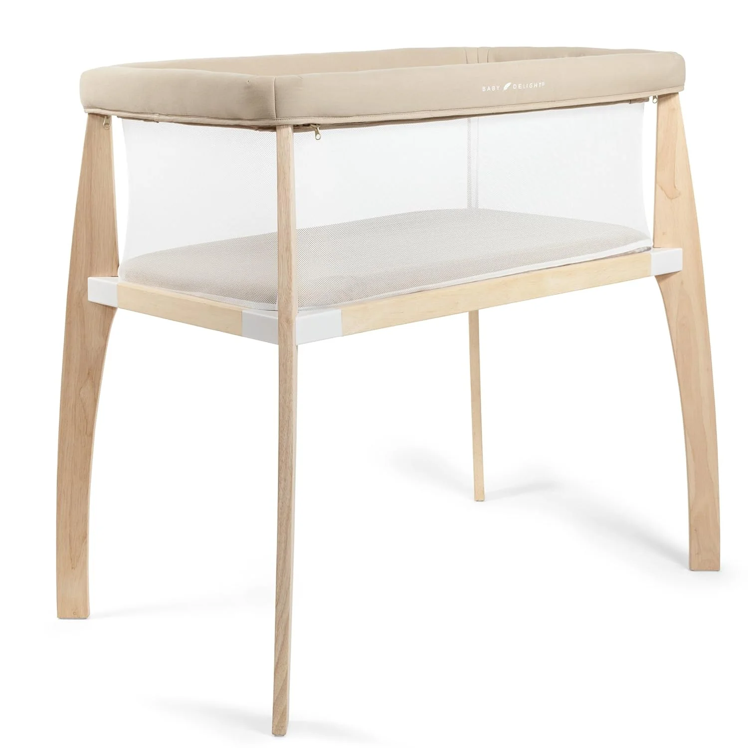 Baby Delight Heirloom Willow Organic Wooden Bassinet, Organic Oat