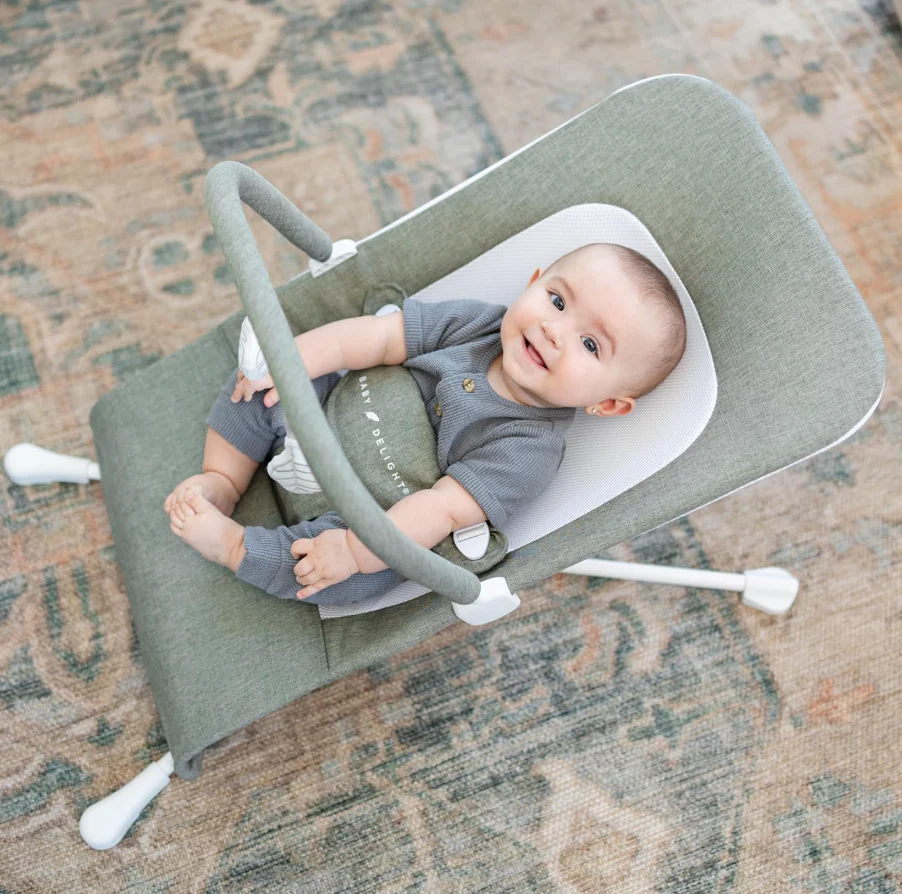 Baby Delight Highland Bouncer, Sage Tweed - Image 3