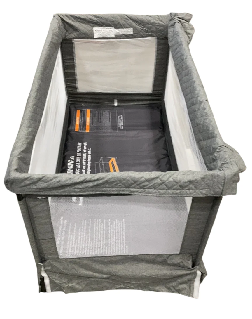 Baby Delight Lunaire Full Size Mesh Crib and Playard, Charcoal Tweed - Image 3