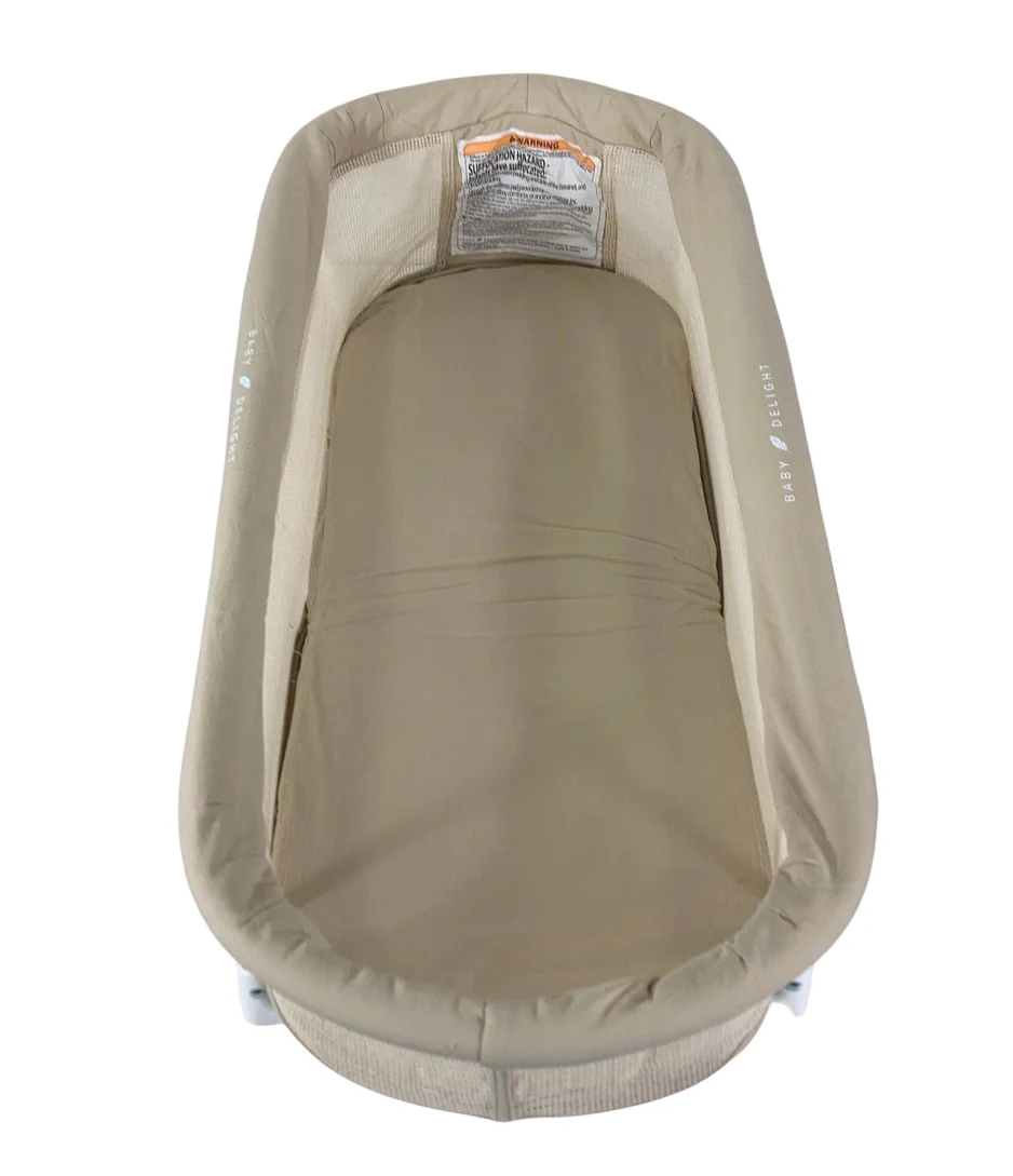 Baby Delight Snuggle Nest Portable Infant Bassinet, Organic Oat - Image 2