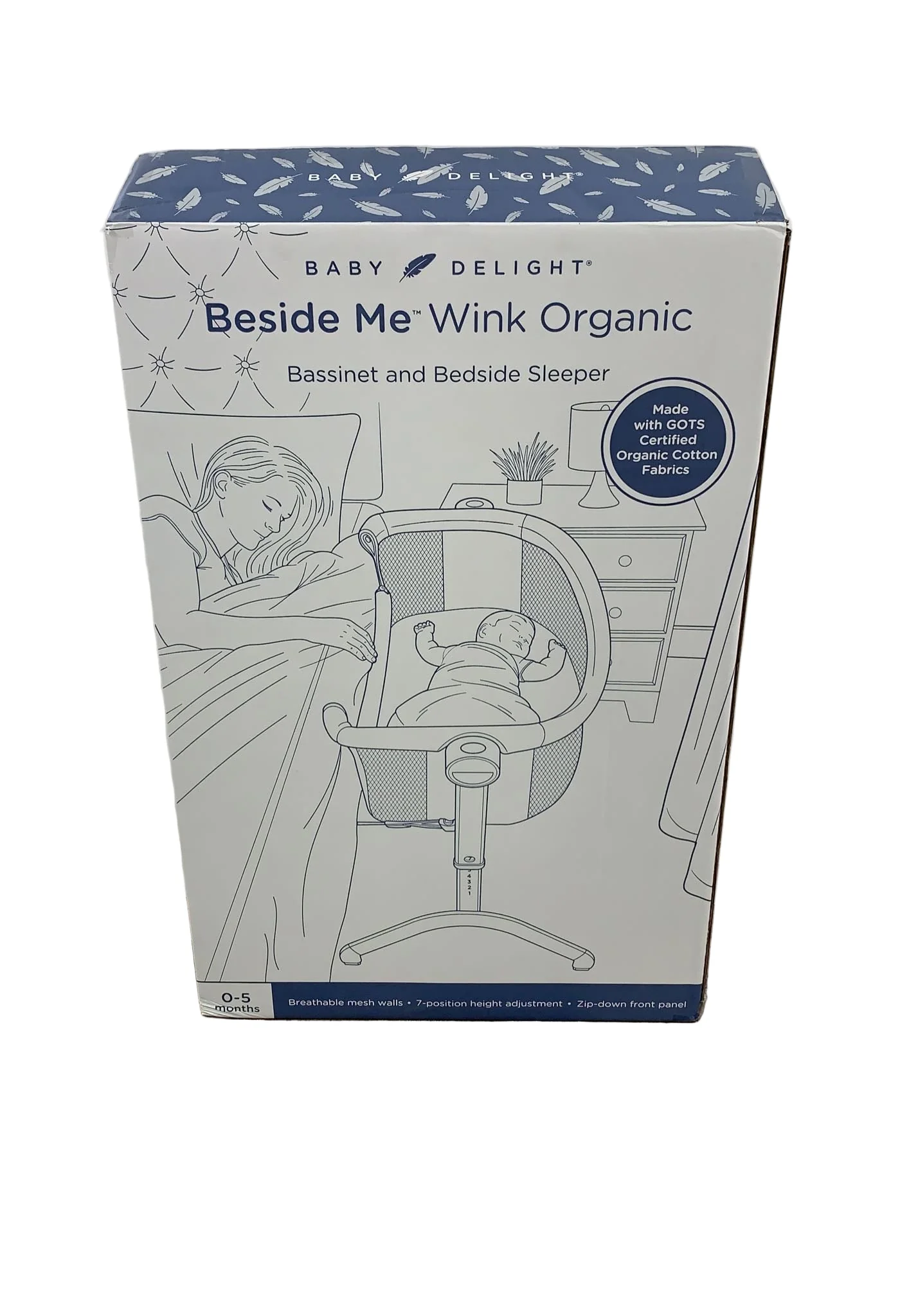 Baby Delight Beside Me Wink Bassinet & Bedside Sleeper, Organic Oat - Image 4