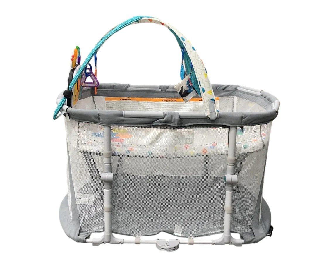 Baby Einstein Kick & Snooze 3-in-1 Foldable Playard, Grey - Image 2