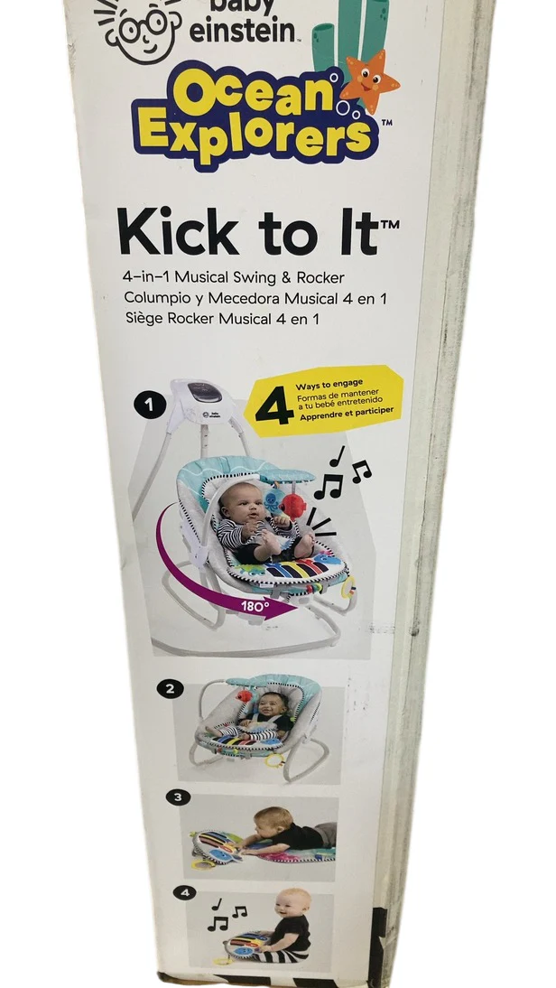 Baby Einstein Kick to It 4-in-1 Musical Baby Swing & Rocker, Ocean Explorers - Image 2