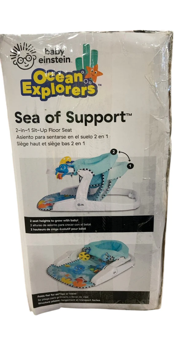 Baby Einstein Sea of Support 2 In 1 Sit Up Floor Seat, Blue - Image 3