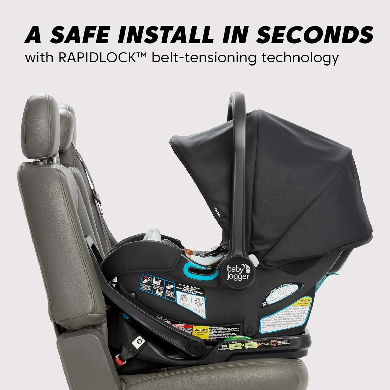 Baby Jogger City GO 2 Infant Car Seat, 2022, Lunar Black - Image 3