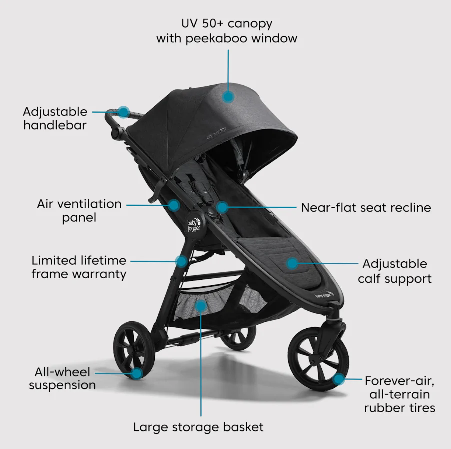 Baby Jogger City Mini GT2 Travel System, 2023, Opulent black - Image 2