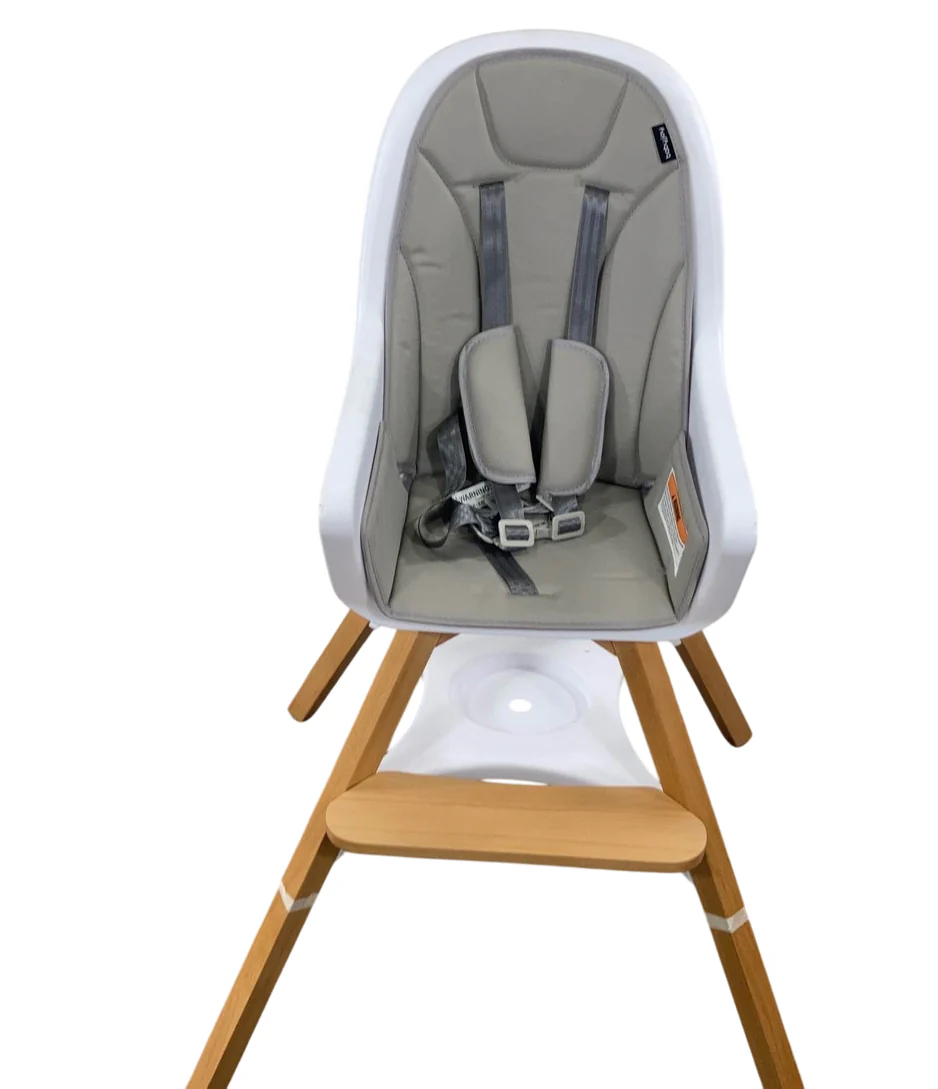Baby Joy Convertible Wooden High Chair, Beige - Image 3