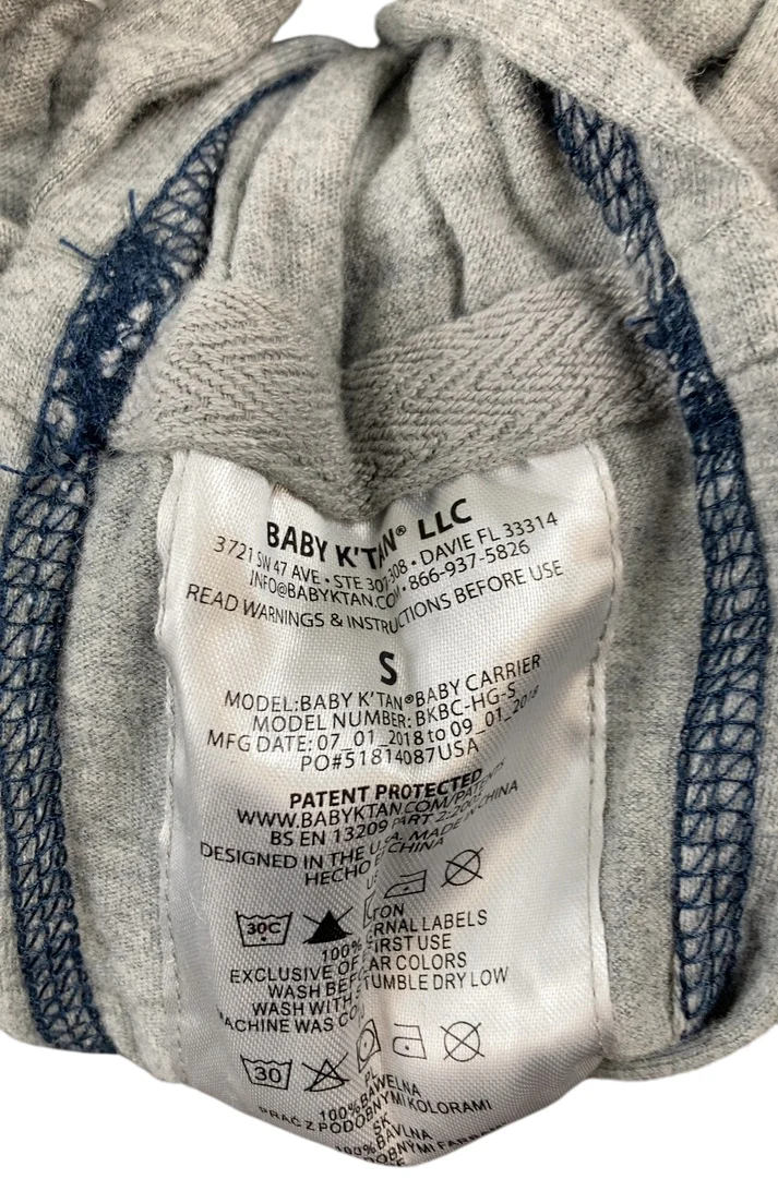 Baby K'tan Baby Carrier, Heather Gray, Original, Small - Image 5