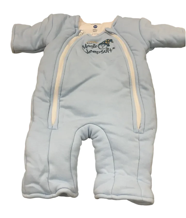 Baby Merlin's Magic Sleepsuit, Blue, Cotton, Small 3-6 Months