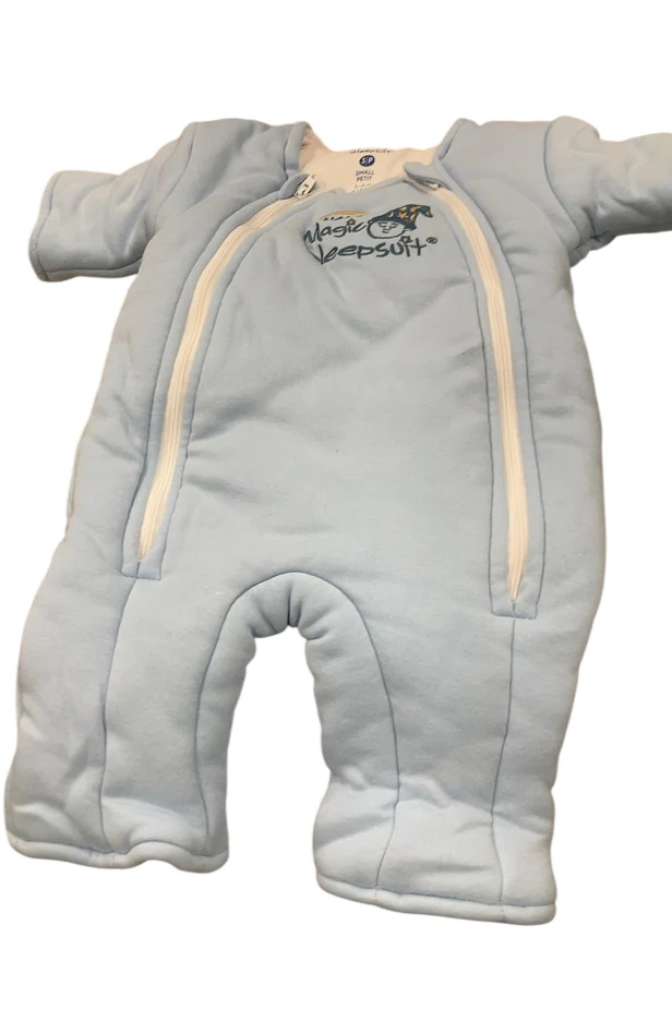 Baby Merlin's Magic Sleepsuit, Blue, Cotton, Small 3-6 Months - Image 2