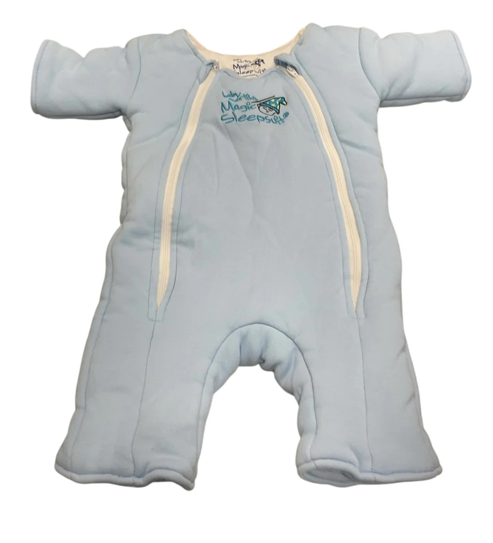 Baby Merlin's Magic Sleepsuit, Blue, Cotton, Small 3-6 Months