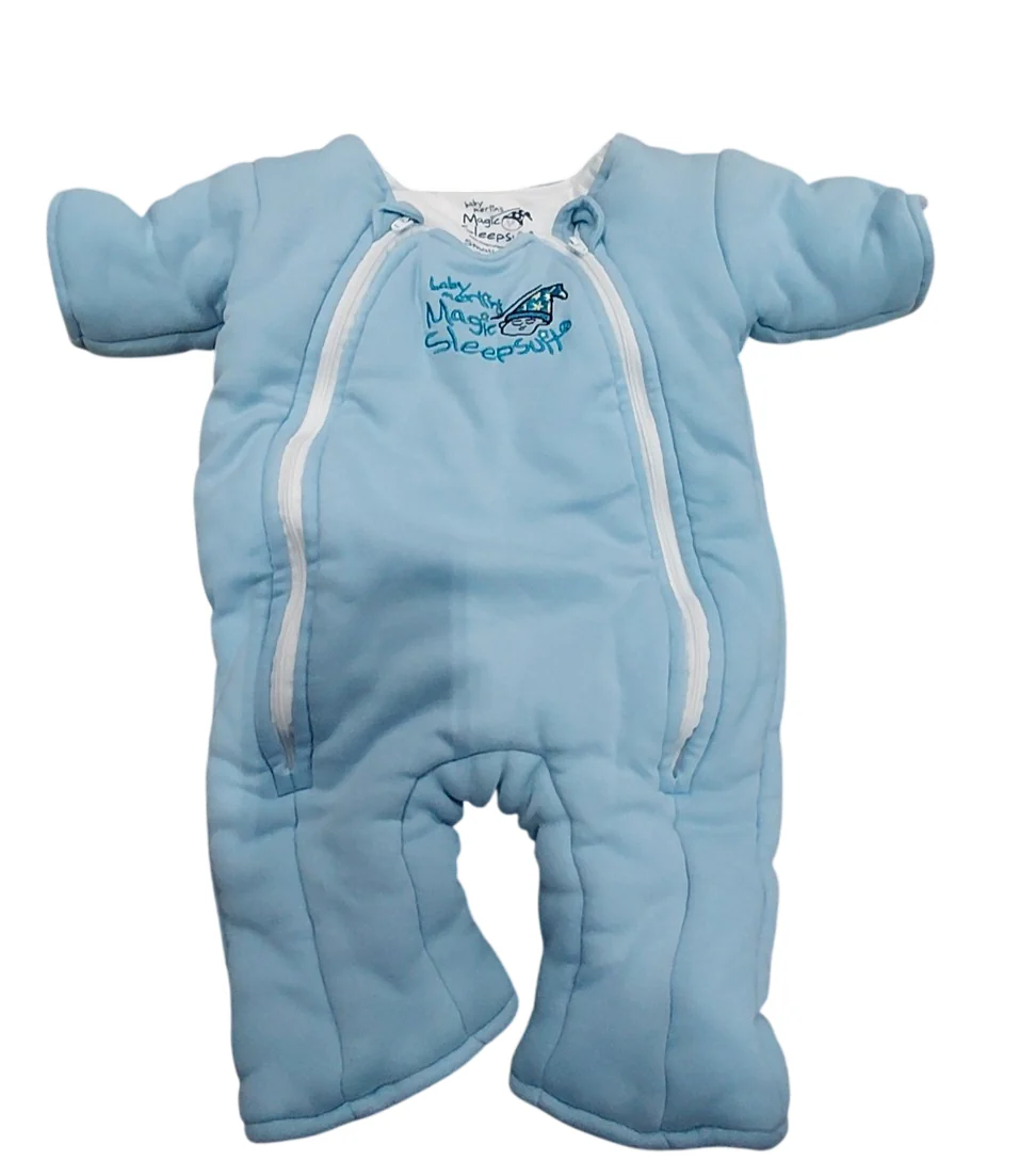 Baby Merlin's Magic Sleepsuit, Blue, Cotton, Small 3-6 Months