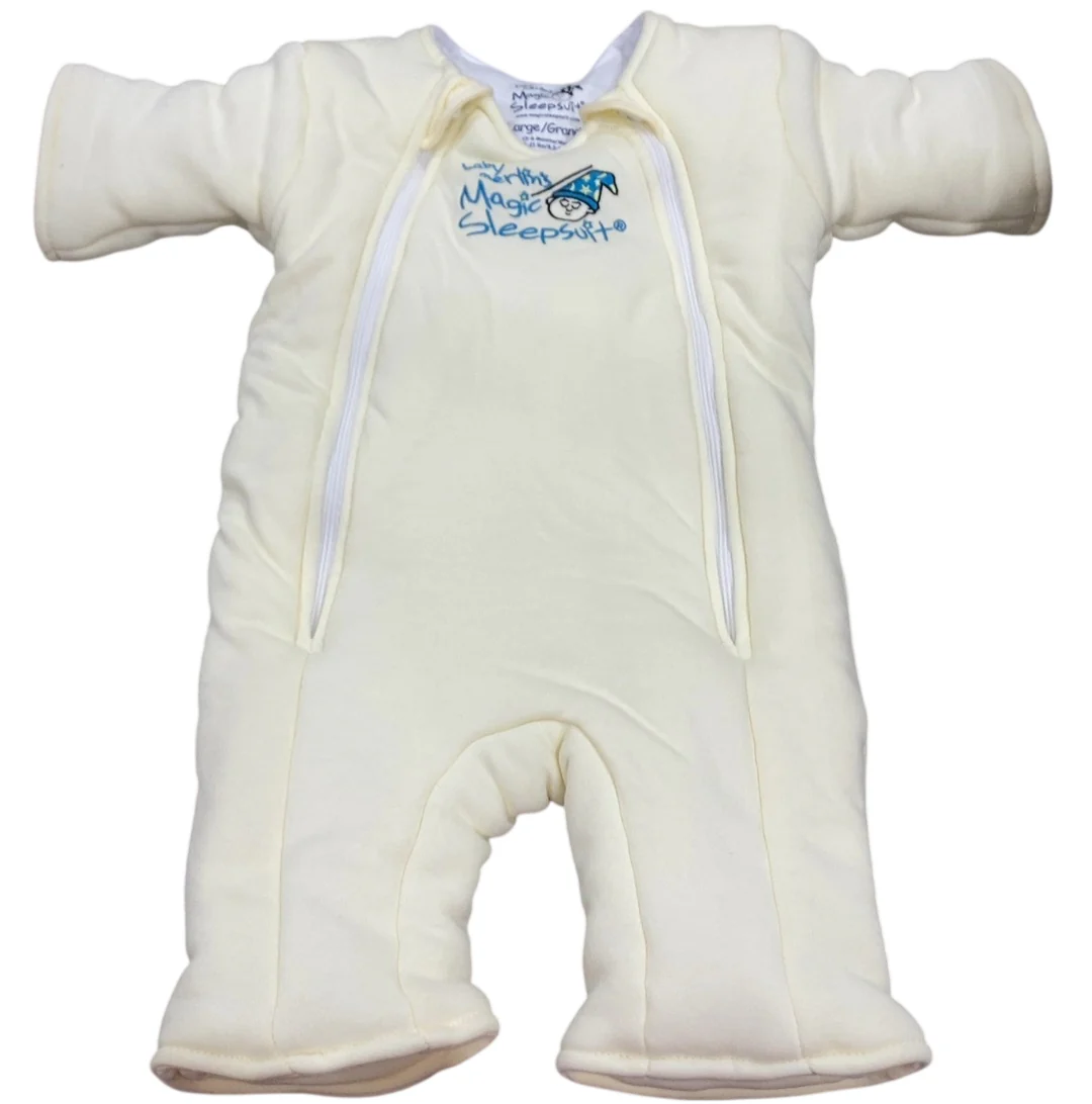 Baby Merlin's Magic Sleepsuit, Cotton, Cream, Large 3-6 Months