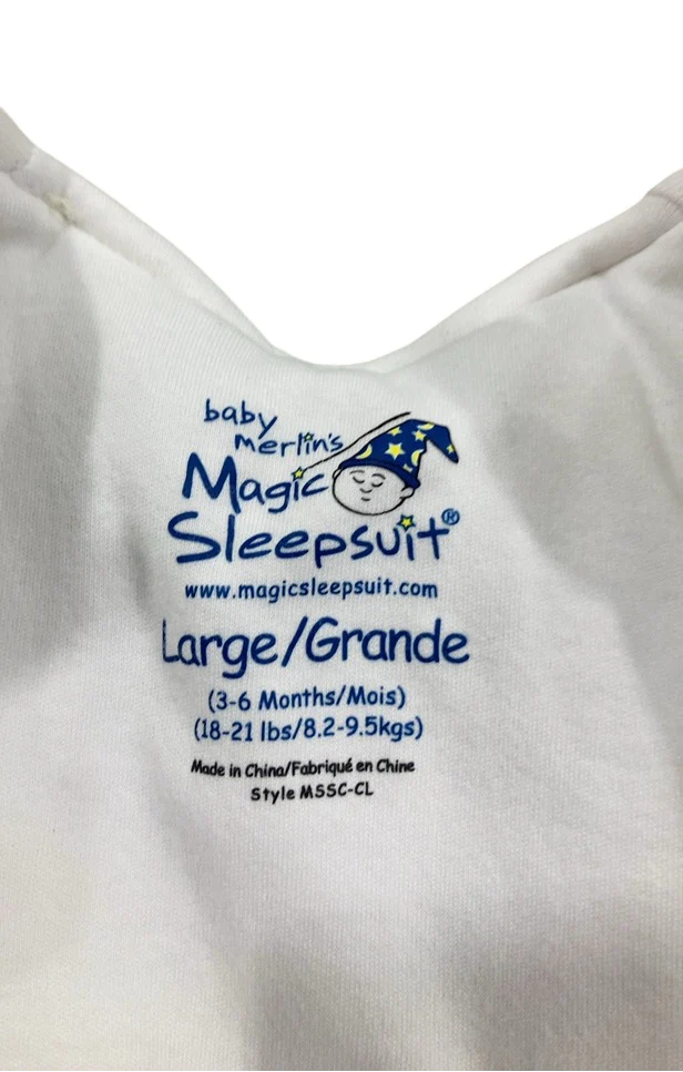 Baby Merlin's Magic Sleepsuit, Cotton, Cream, Large 3-6 Months - Image 4