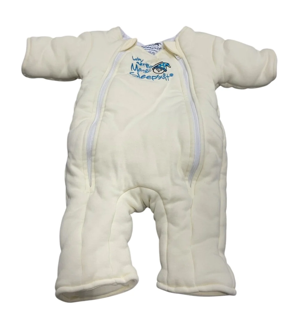 Baby Merlin's Magic Sleepsuit, Cotton, Cream, Small 3-6 Months