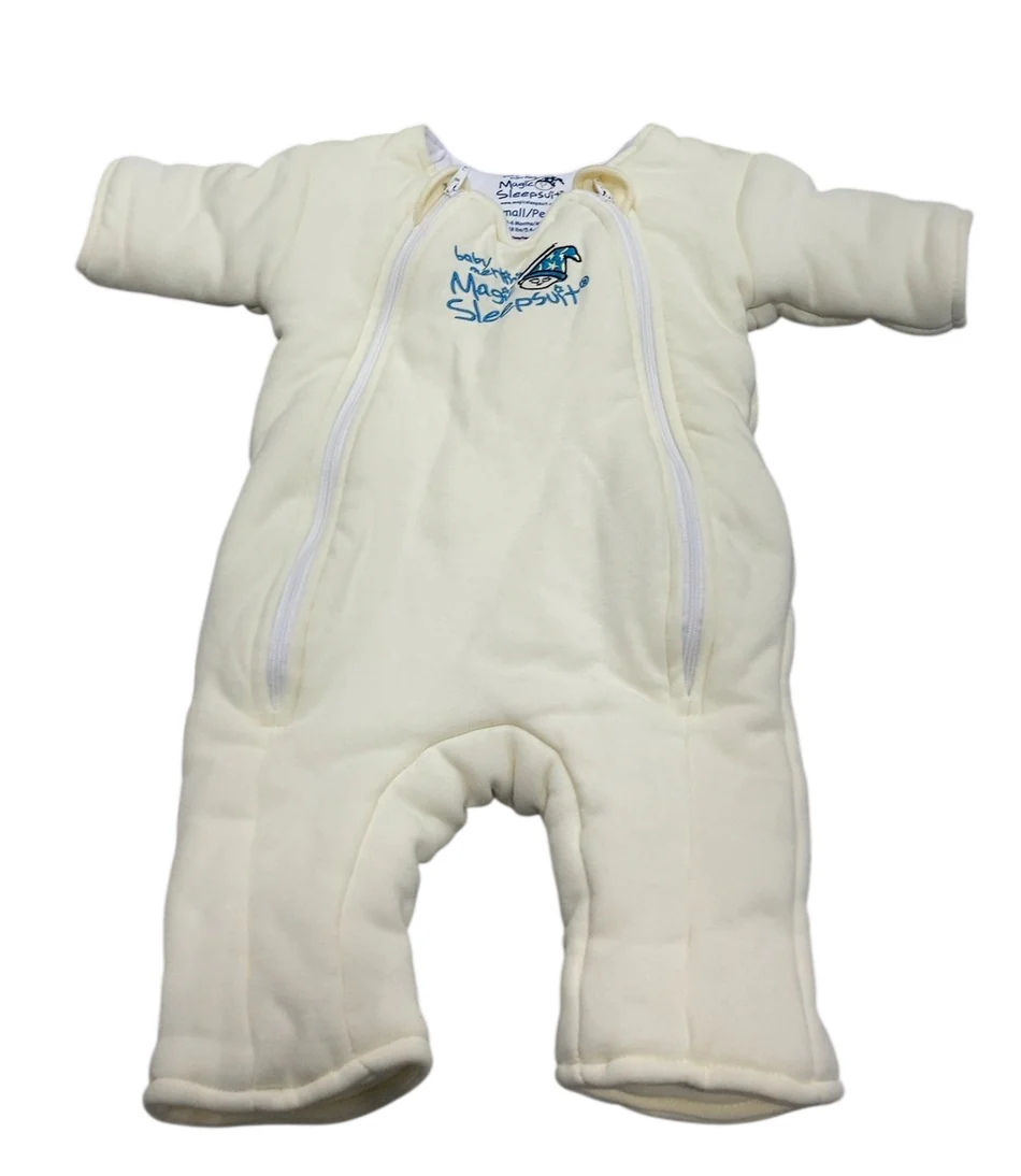 Baby Merlin's Magic Sleepsuit, Cotton, Cream, Small 3-6 Months