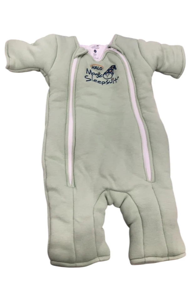 Baby Merlin's Magic Sleepsuit, Cotton, Sage Green, Small 3-6 Months - Image 3