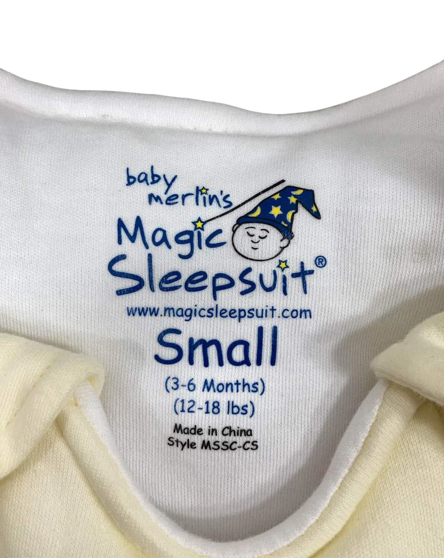 Baby Merlin's Magic Sleepsuit, Cotton, Small 3-6 Months, Yellow - Image 3