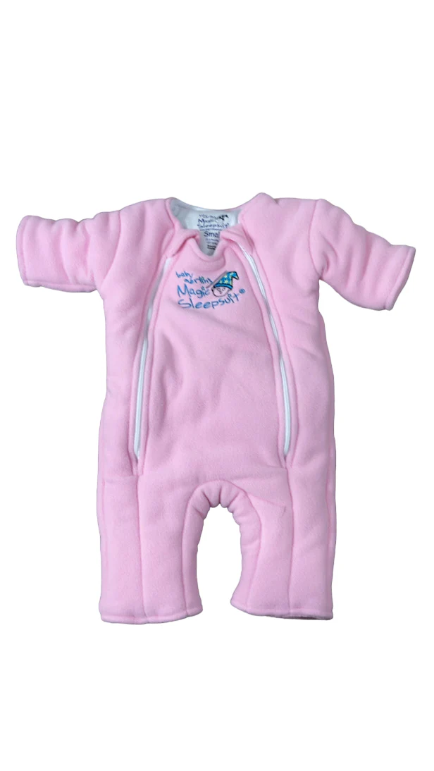 Baby Merlin's Magic Sleepsuit, Fleece, Pink, Small 3-6 Months