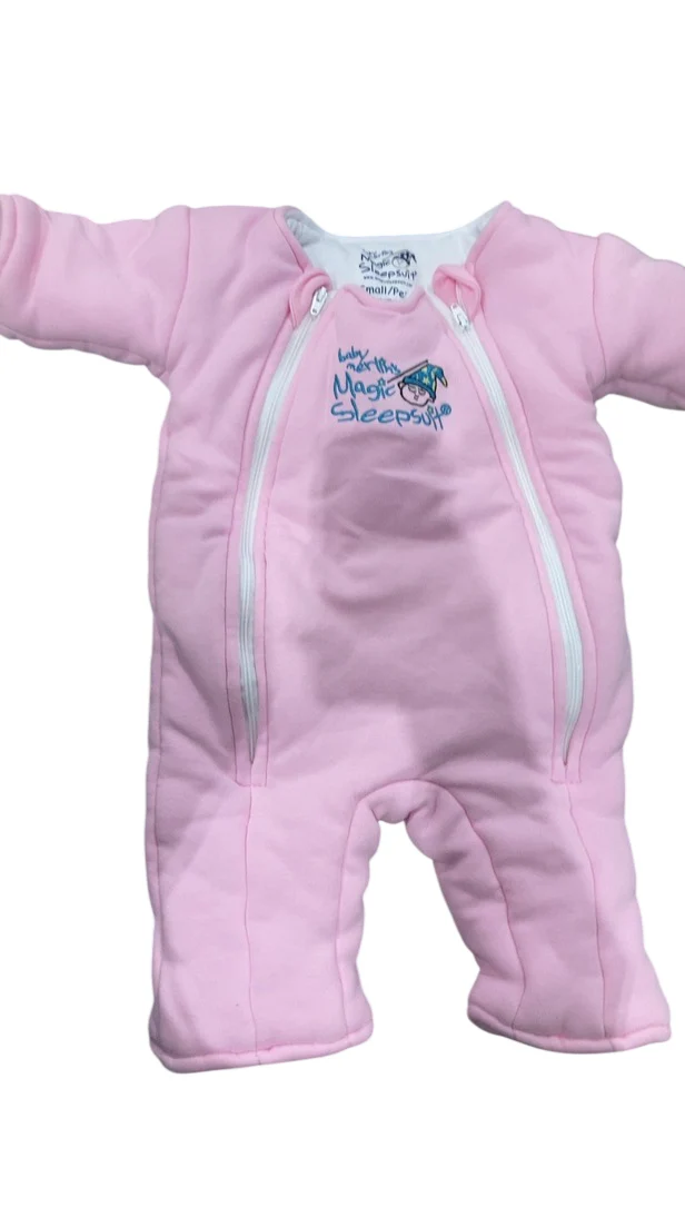 Baby Merlin's Magic Sleepsuit, Pink, Cotton, Small 3-6 Months - Image 3