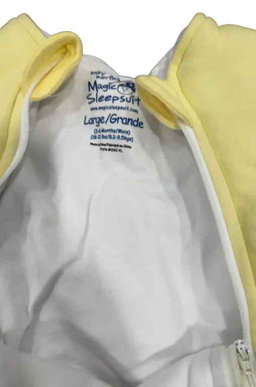 Baby Merlin's Magic Sleepsuit, Yellow, Cotton, Large (18-21lbs) - Image 5