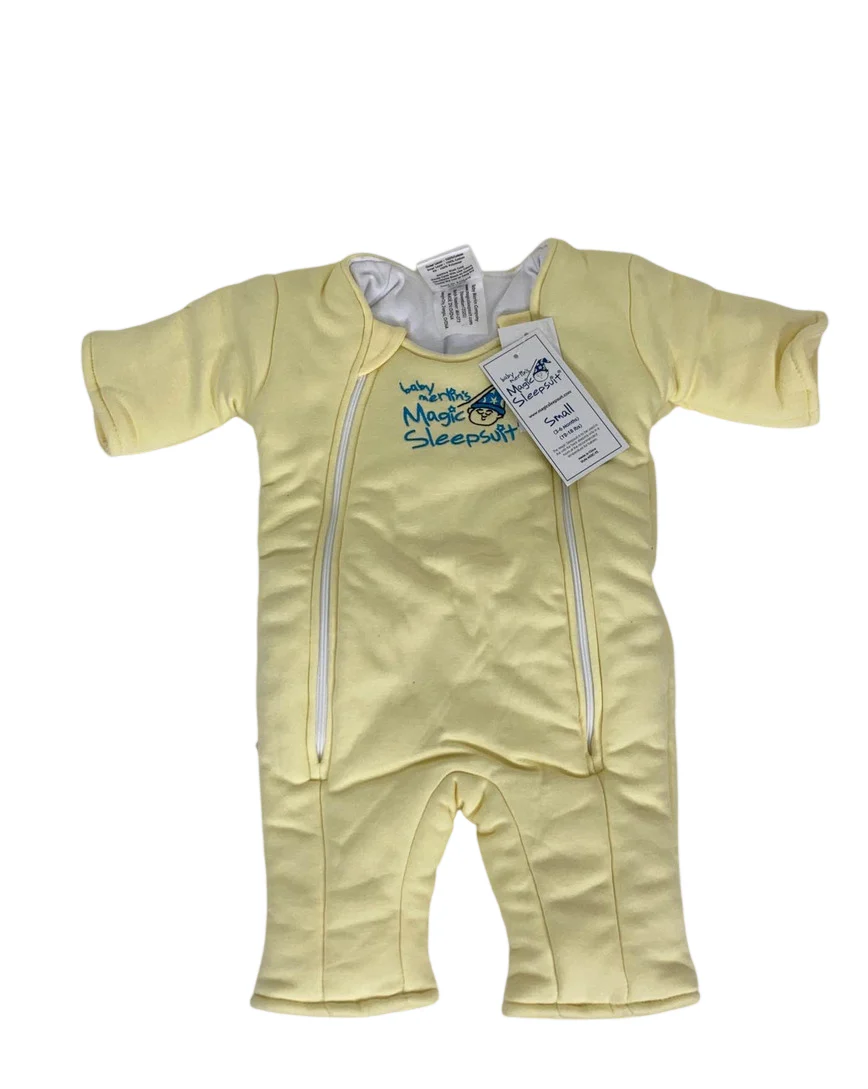 Baby Merlin's Magic Sleepsuit, Yellow, Fleece, Small (12-18lbs) - Image 3