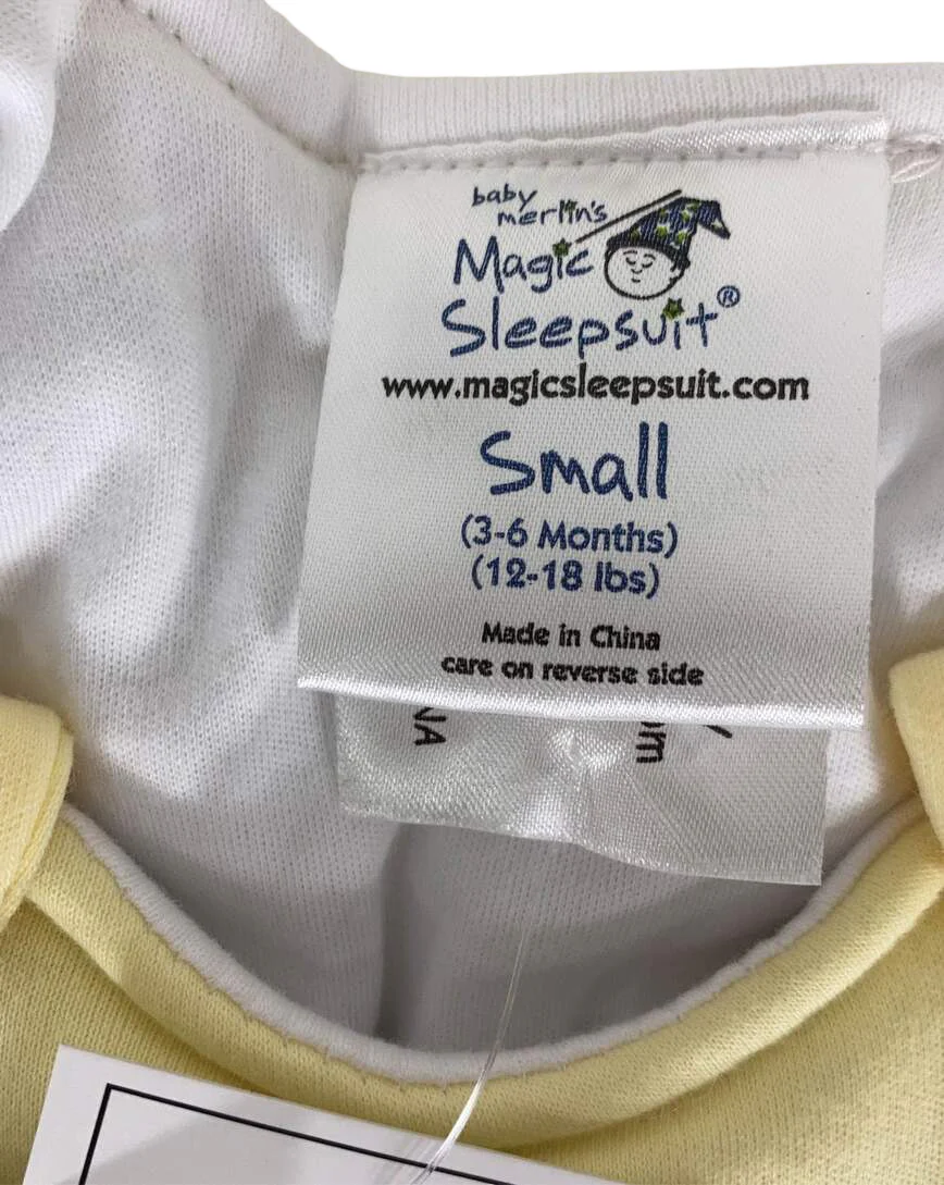 Baby Merlin's Magic Sleepsuit, Yellow, Fleece, Small (12-18lbs) - Image 4