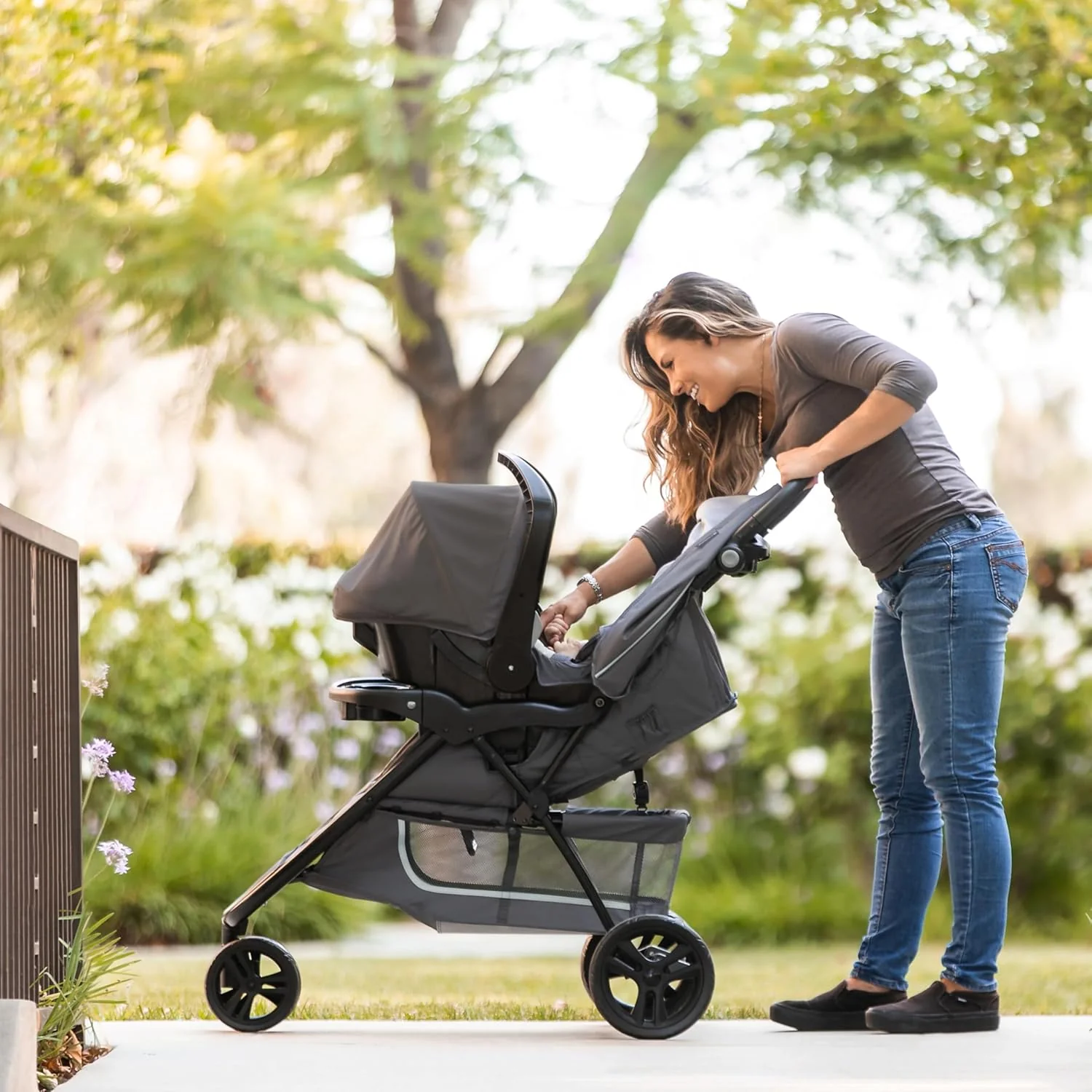 Baby Trend EZ Ride Stroller Travel System, Regular, 2025, Dash Grey - Image 5