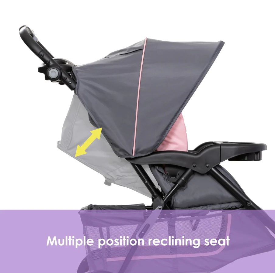 Baby Trend EZ Ride Travel System Stroller, 2024, Dash Pink - Image 2