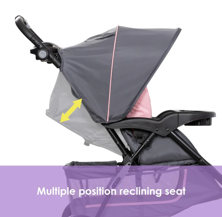 Baby Trend EZ Ride Travel System Stroller, 2024, Dash Pink - Image 2