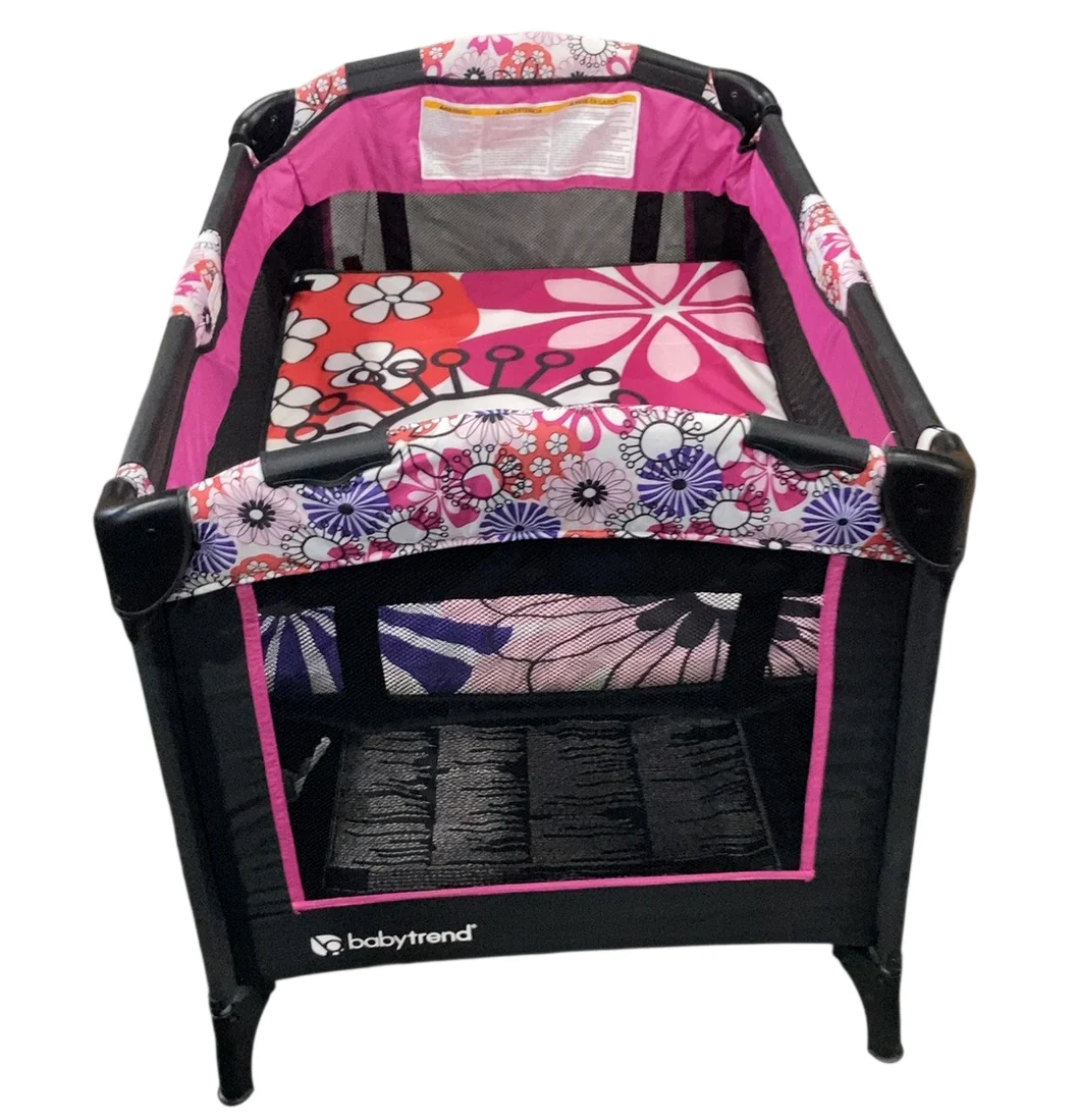 Baby Trend Nursery Center Playard, Floral Garden - Image 2