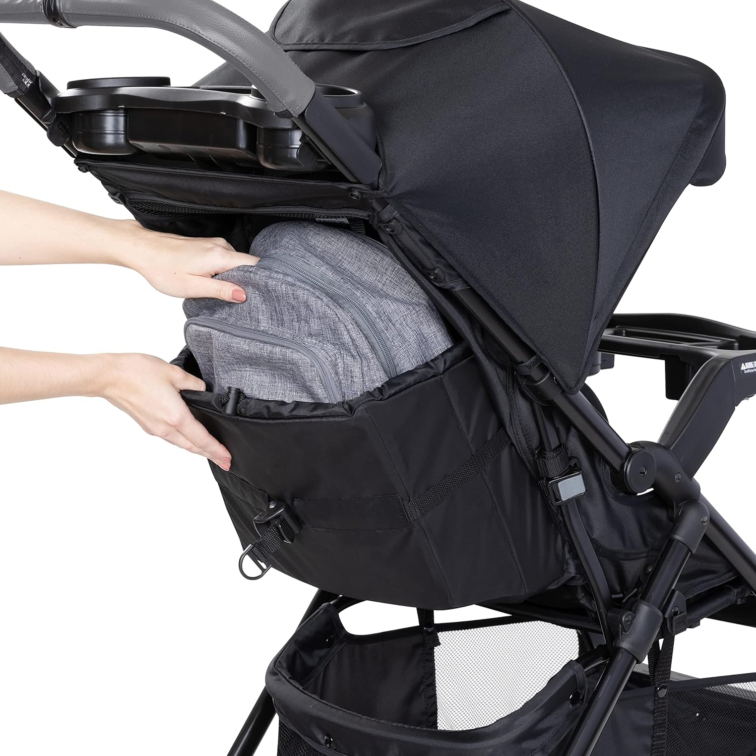 Baby Trend Passport Cargo Stroller, 2025, Fieldstone Grey - Image 3