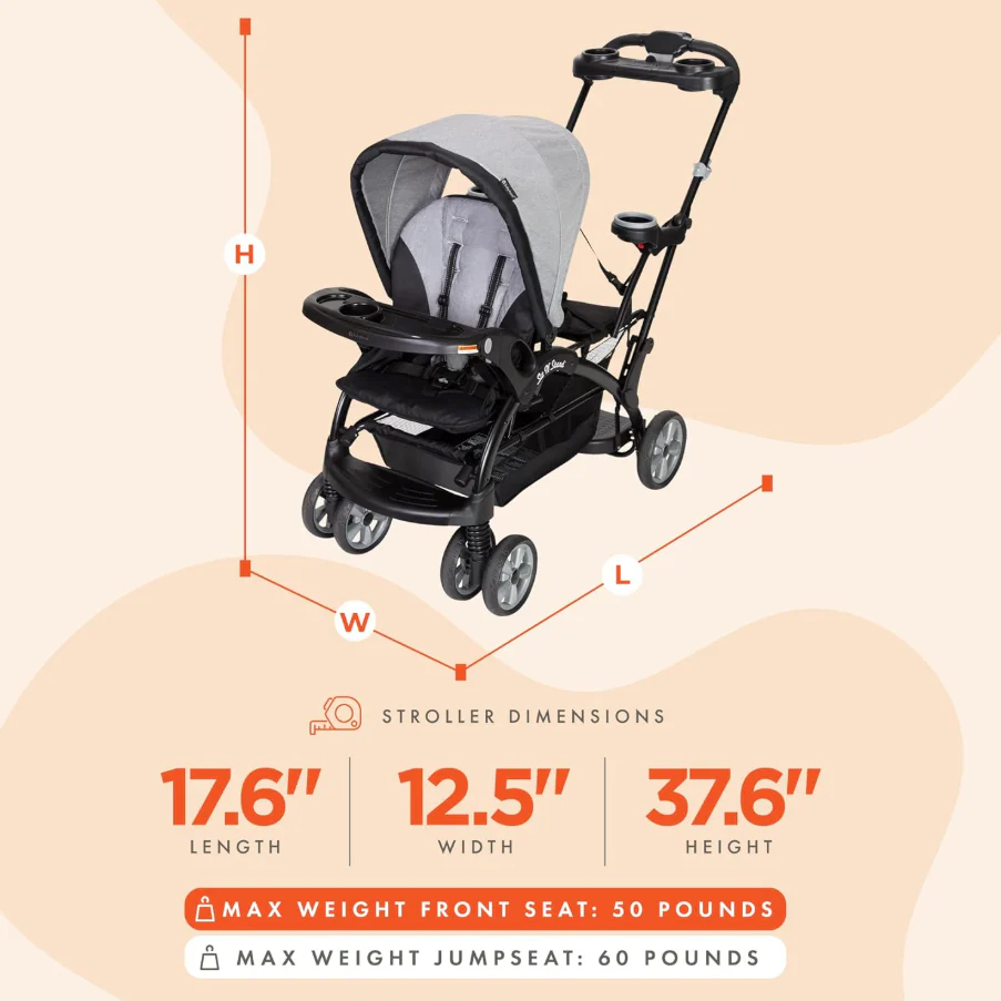 Baby Trend Sit N Stand Ultra Stroller, 2021, Morning Mist - Image 5