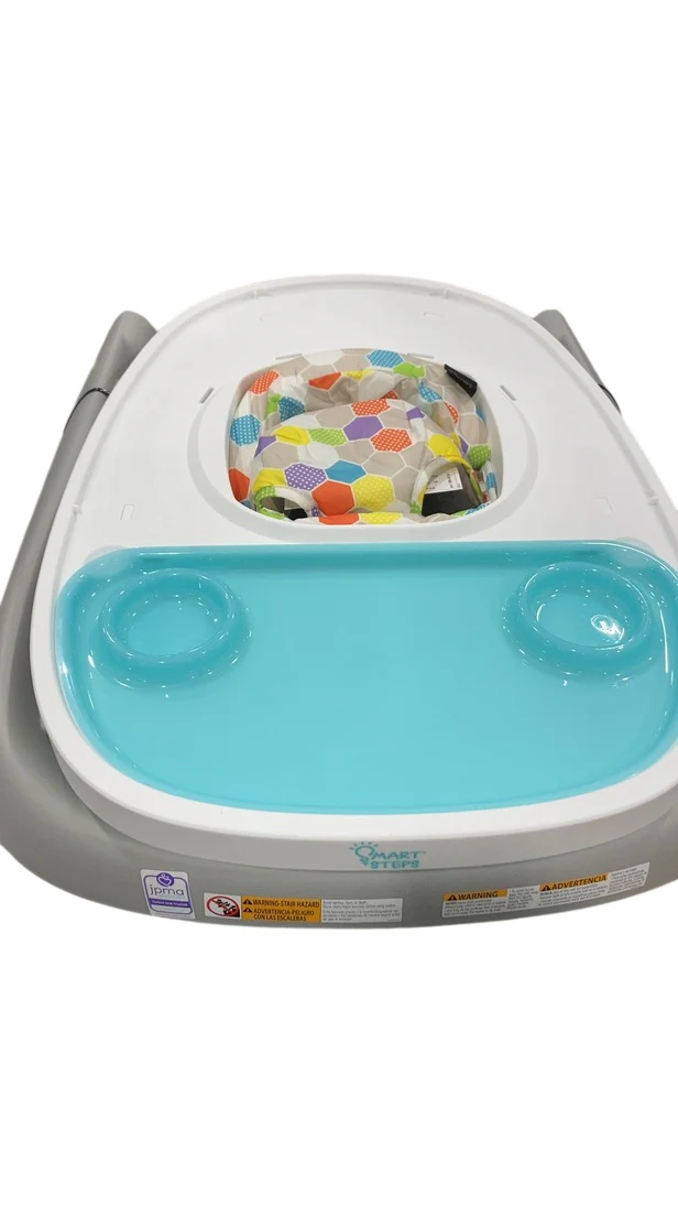 Baby Trend Smart Steps Dine N’ Play 3-in-1 Feeding Walker, Hexagon Dots - Image 2