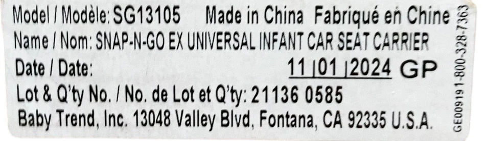 Baby Trend Snap-n-Go EX Universal Infant Car Seat Stroller, 2024 - Image 8