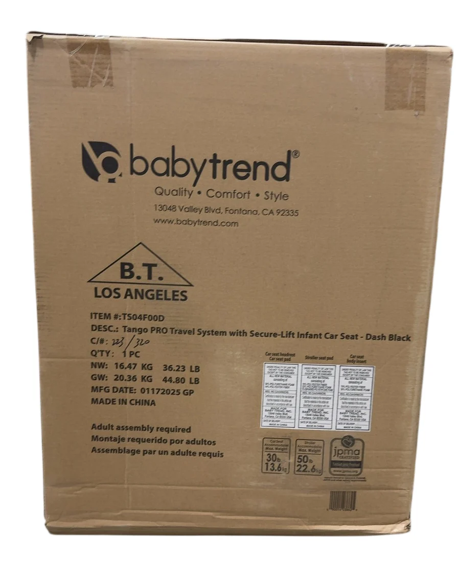 Baby Trend Tango PRO Travel System, Dash Black, 2025 - Image 7
