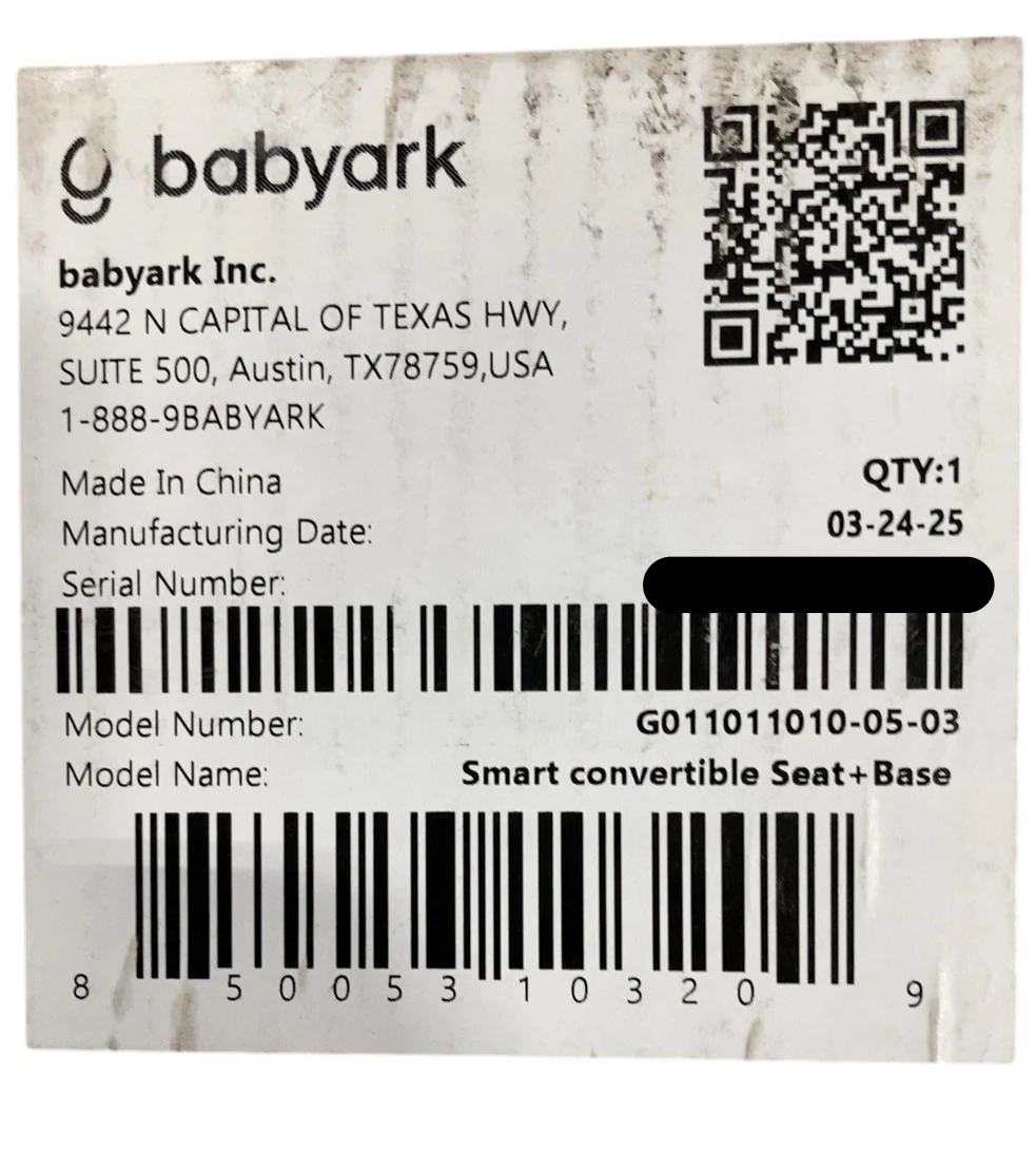 Babyark Smart Convertible Car Seat, 2025, Charcoal Grey / Glacier Ice - Image 4